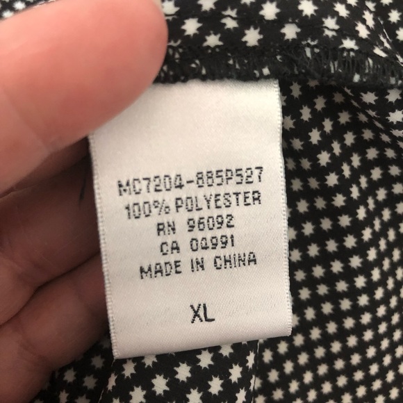 Kenar black white long sleeve button blouse xl - Picture 4 of 5